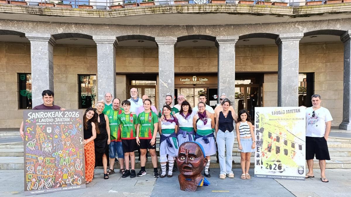 Presentación de las fiestas de San Roke de Laudio 2026 en la Herriko Plaza