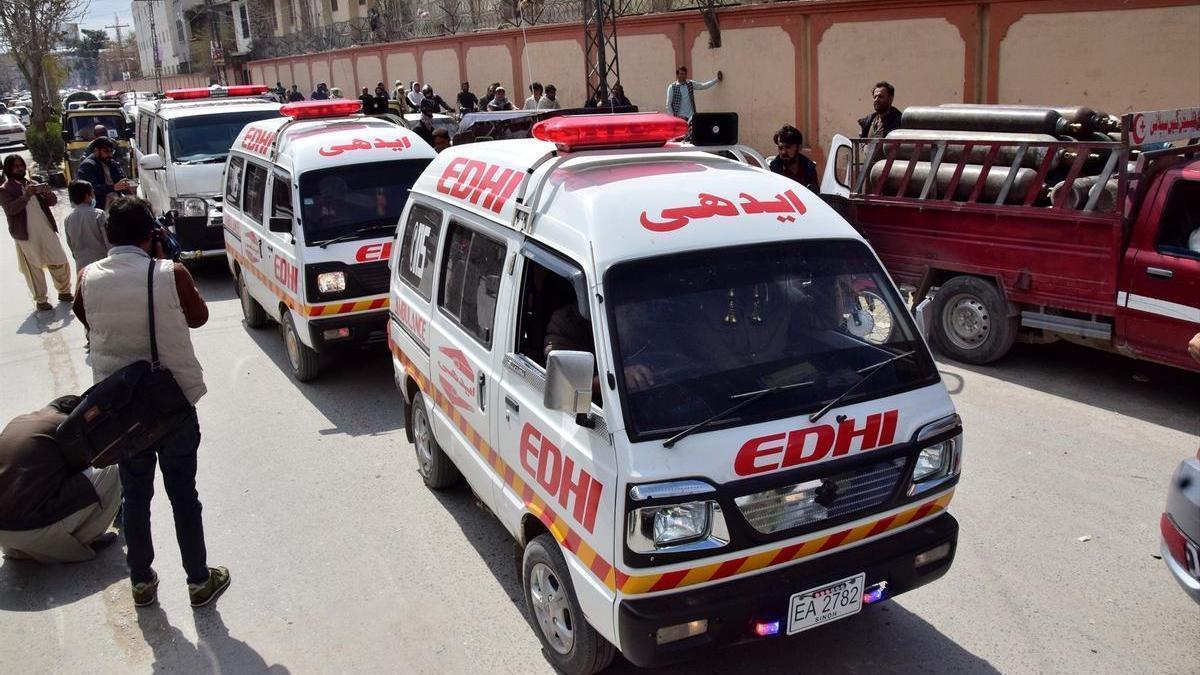 Ambulancias en Pakistán en una foto de archivo.