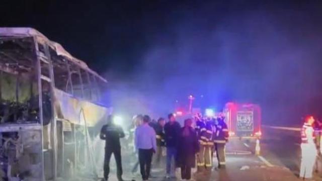 Incendio de un autobús en Turquía.