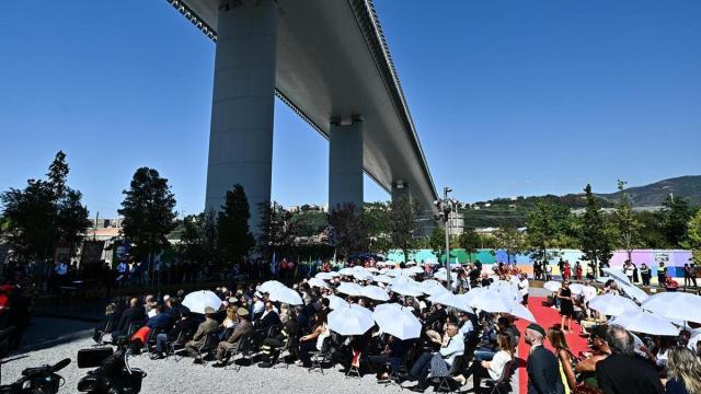Homenaje en 2023 en recuerdo a las víctimas del puente Morandi de Génova.