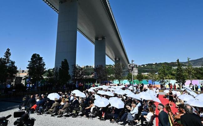 Homenaje en 2023 en recuerdo a las víctimas del puente Morandi de Génova.