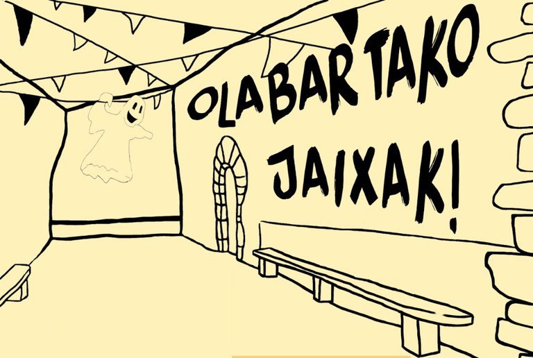 Cartel de las fiestas de Olabarta, en Oñati / OÑATIKO UDALA