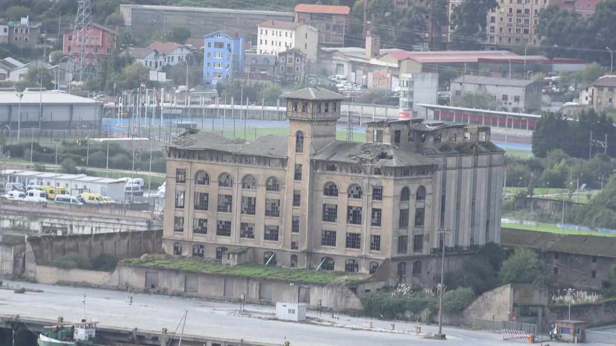 La techumbre del edificio de Molinos Vascos se ve casi en su totalidad desprendida o deteriorada en grado máximo.