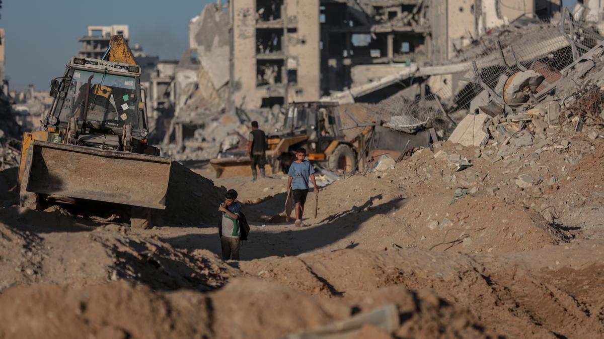 Búsqueda de cuerpos israelíes en Gaza