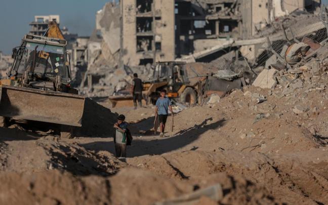 Búsqueda de cuerpos israelíes en Gaza