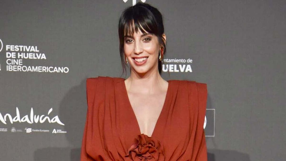 Almudena Cid, en el photocall de un evento