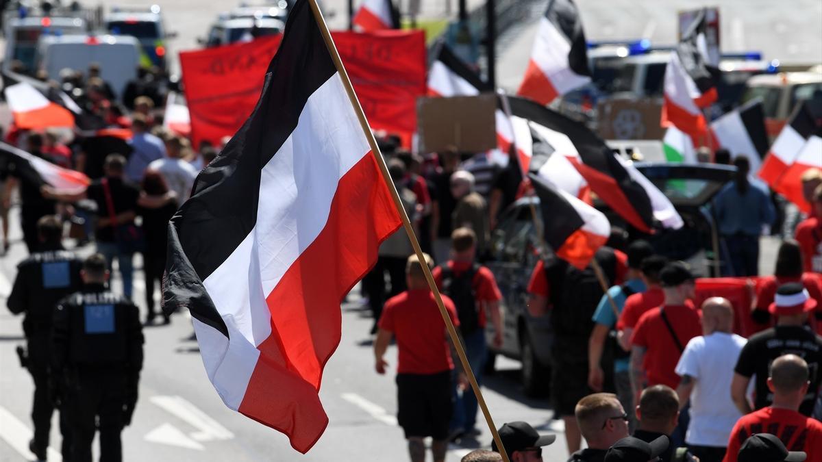 Imagen de archivo de una marcha contra grupos de extrema derecha en Alemania.