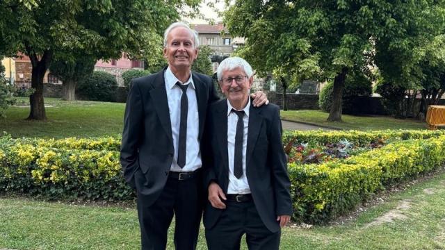 Miguel Ángel Zabaleta y Jesús Odriozola 'Otxua', dos veteranos de la banda que se 'jubilan'.