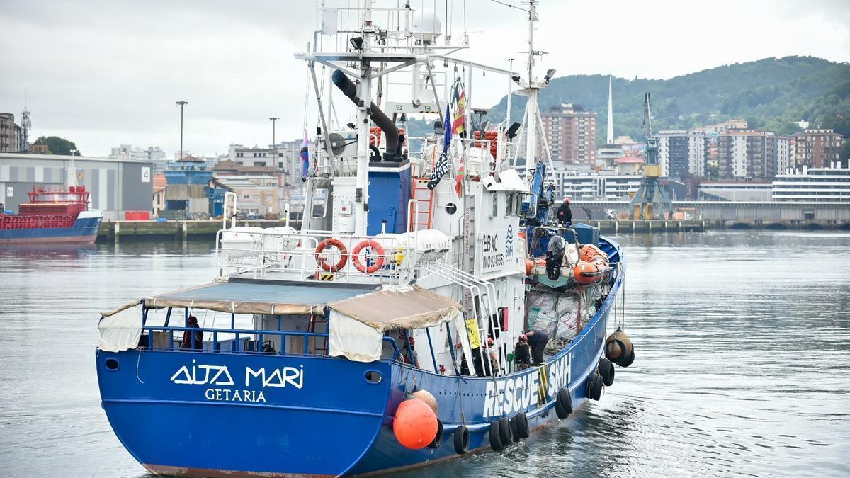 El barco de rescate 'Aita Mari'.