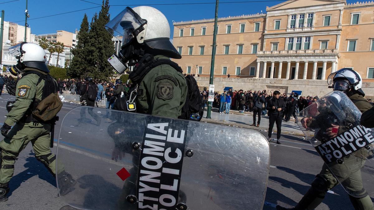 Imagen de archivo de la Policía de Grecia en Atenas.