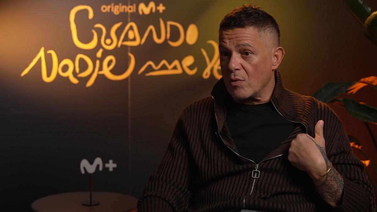 Alejandro Sanz, durante la entrevista.