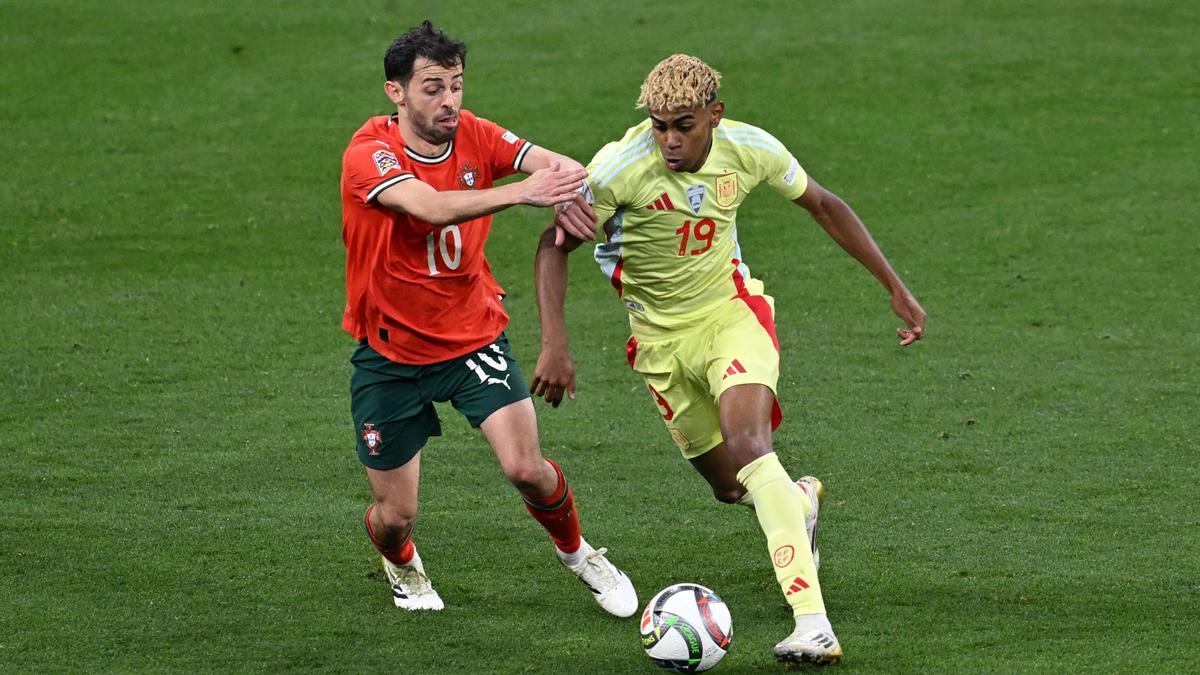 Lamine Yamal, durante la final de la Liga de Naciones de 2025.