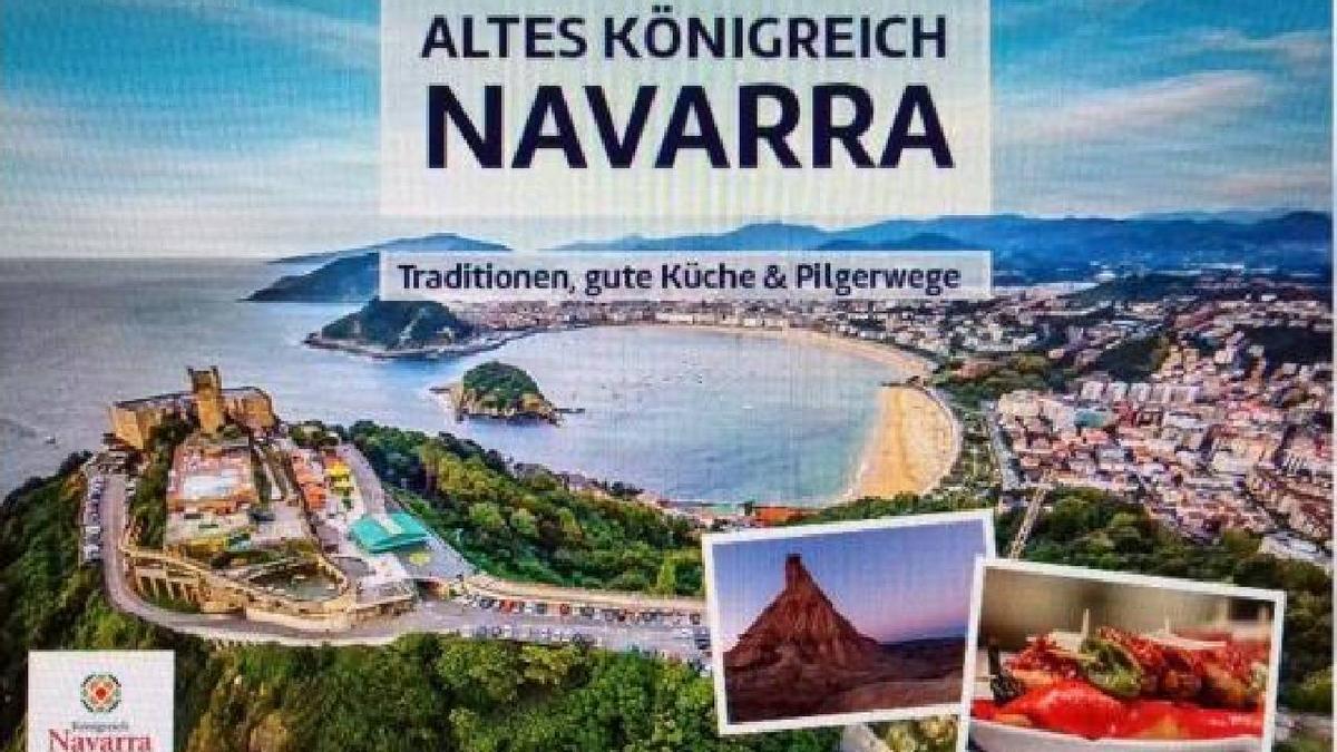 Imagen promocional de Navarra distribuida en Alemania con la playa de La Concha en primer término