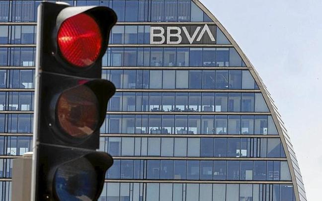 Vista general de la sede de BBVA en Madrid.