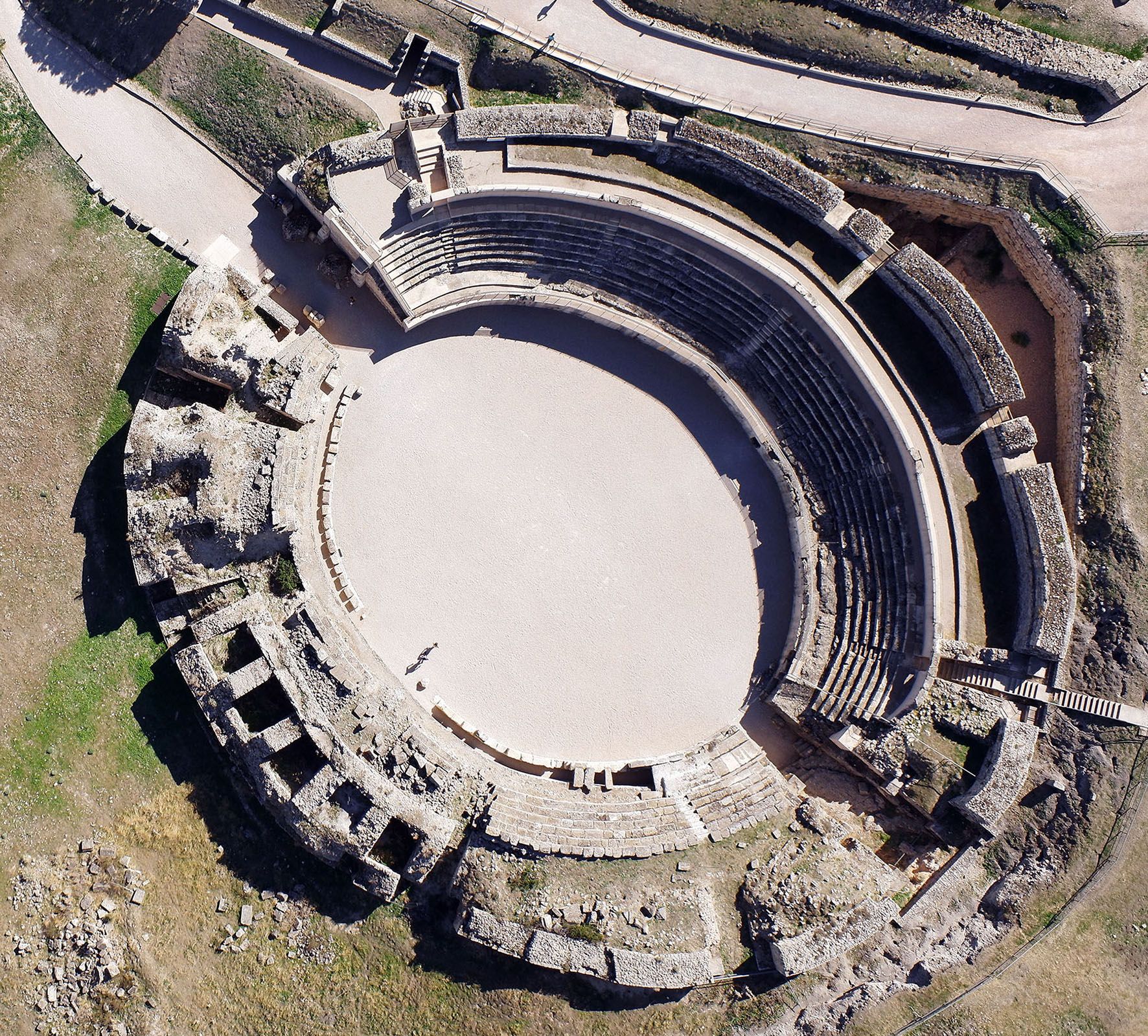 Vista aérea del anfiteatro.