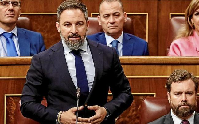 Abascal, junto a Espinosa de los Monteros (que dejó sus cargos este mes) y Ortega Smith, que fue purgado de la secretaría general. | FOTO: E. P. Abascal, junto a Espinosa de los Monteros (que dejó sus cargos este mes) y Ortega Smith, que fue purgado de la secretaría general. | FOTO: E. P.