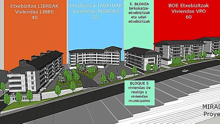 Las viviendas que entran a sorteo se incluyen dentro del denominado proyecto Mirador, en el barrio de San Antonio