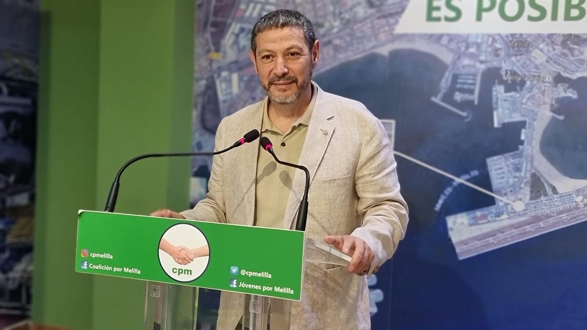 El presidente De Coalición Por Melilla (CPM), Mustafa Aberchán.