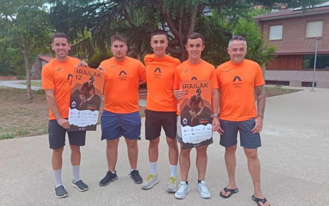 Integrantes de la organización en la presentación de la quinta edición de Ikazkin Trail.