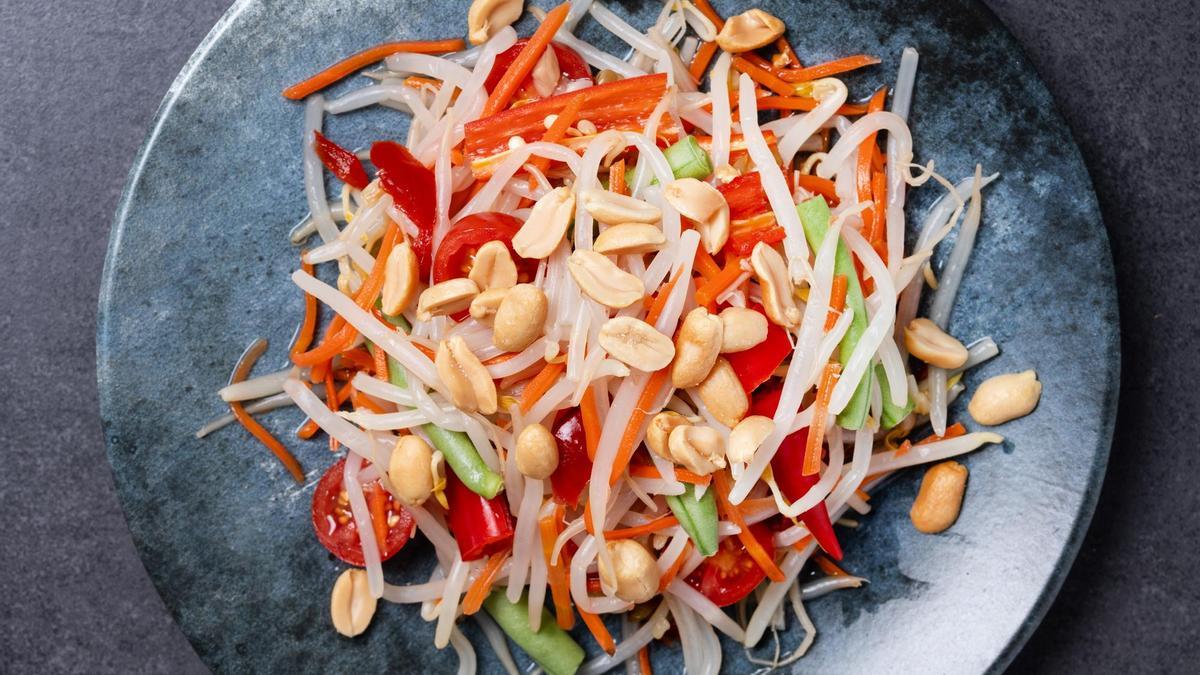 Ensalada con brotes de soja.