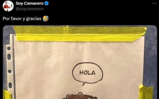 El comienzo del post. / X (@soycamarero) El comienzo del post.