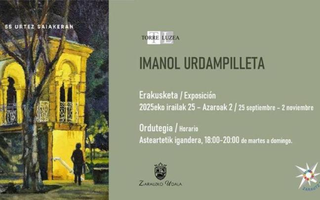 Cartel de la exposición de Imanol Urdampilleta en Zarautz.