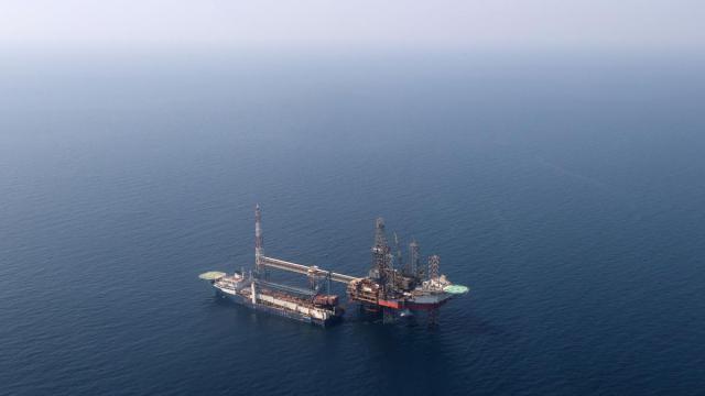 Vista general de una parte del yacimiento de gas de South Pars.