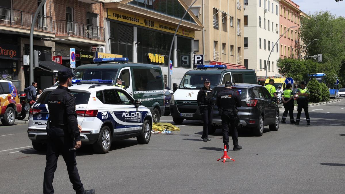 Dispositivo desplegado en el Paseo de Extremadura de Madrid tras el atropello a varias personas.