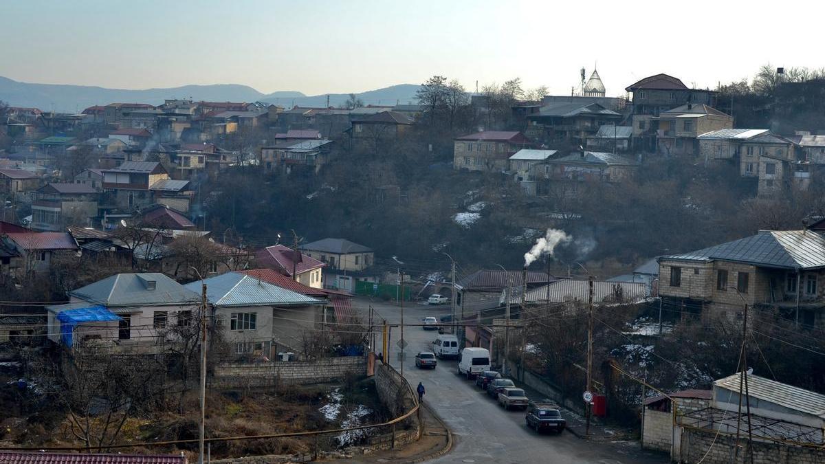 Vista general de la capital de la autoproclamada república de Nagorno Karabaj.