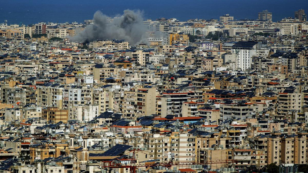 Bombardeos sobre Beirut, en Líbano.