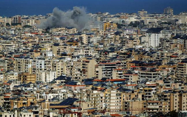 Bombardeos sobre Beirut, en Líbano.