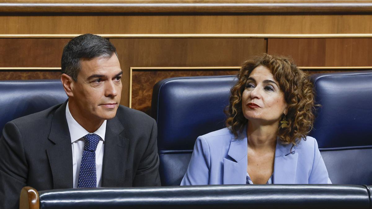 Pedro Sánchez en el pleno del Congreso en el que ha dado cuenta sobre su política migratoria.