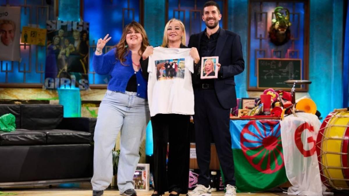 Lalachus, Belén Esteban y David Broncano en 'La Revuelta' / RTVE Lalachus, Belén Esteban y David Broncano en 'La Revuelta'