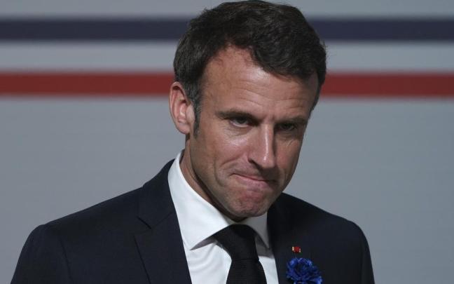 Emmanuel Macron durante los actos solemnes por el Día de la Victoria. Emmanuel Macron durante los actos solemnes por el Día de la Victoria.