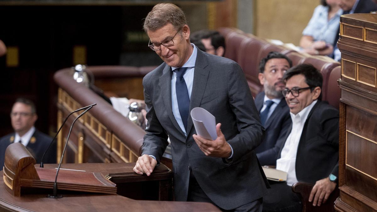 El presidente del PP, Alberto Núñez Feijóo