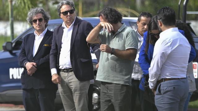 Valentín Tacoronte, padre de Claudia Tacoronte, en el lugar del crimen.
