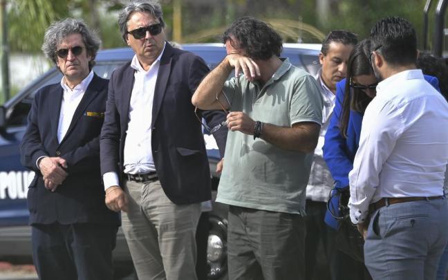 Valentín Tacoronte, padre de Claudia Tacoronte, en el lugar del crimen.