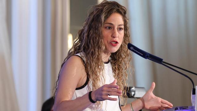 Lara Hernández durante el desayuno informativo de Nueva Economía Fórum en Madrid.