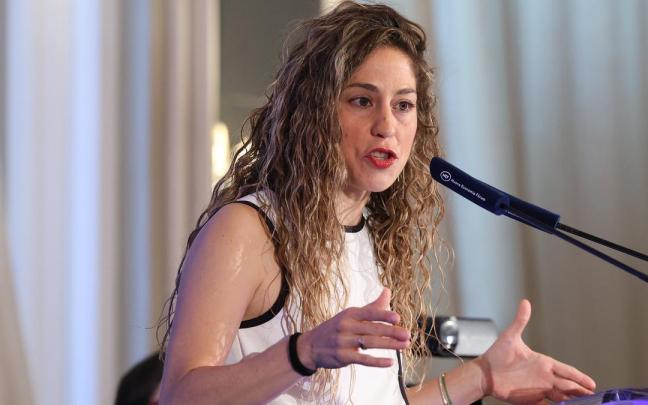 Lara Hernández durante el desayuno informativo de Nueva Economía Fórum en Madrid.