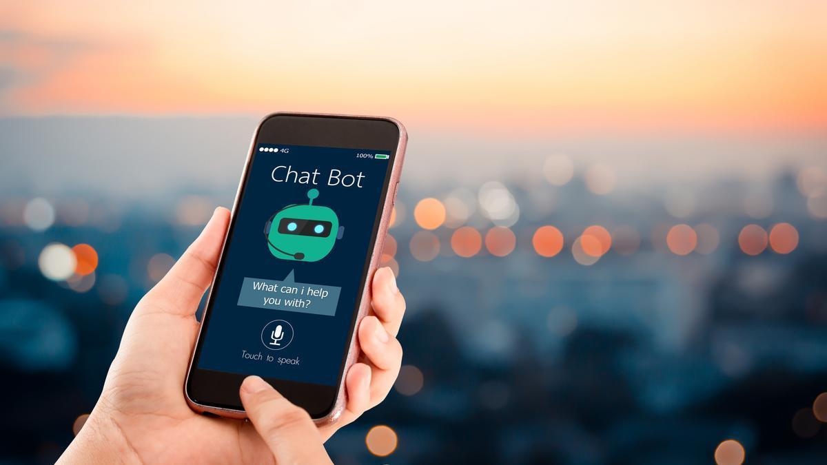 Un chatbot en un teléfono móvil.