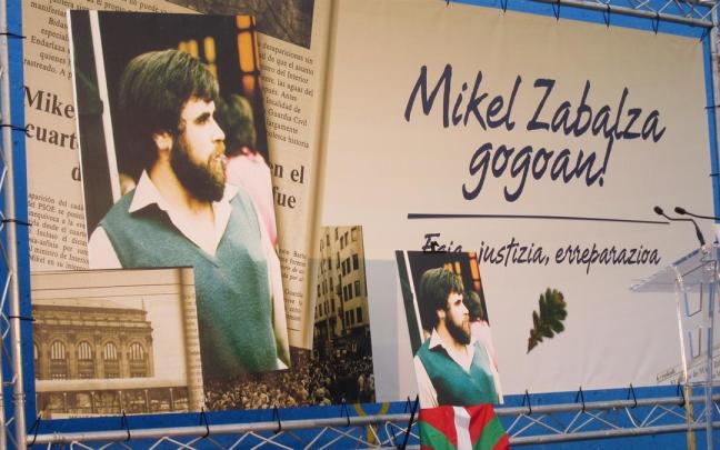 Homenaje a Mikel Zabalza, en una imagen de archivo.