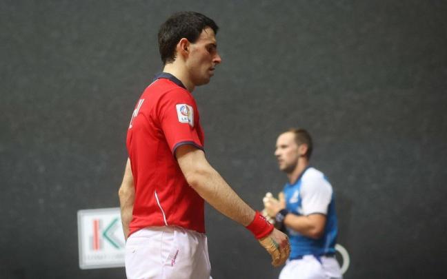 Jokin Altuna, durante la final del Manomanista.