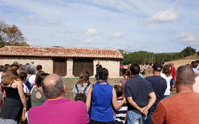El molino de Mimbredo en Anúcita en la jornada de inauguración tras su restauración el pasado septiembre
