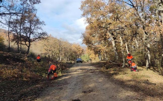 Suteak prebenitzeko lanak hasi ditu Arabako Aldundiak Izkiko Parke Naturalean.