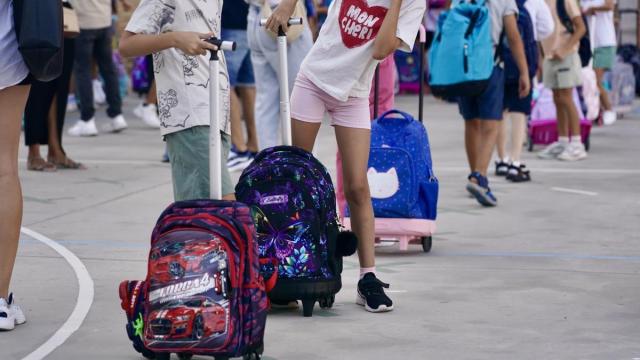 Un grupo de escolares el primer día del curso académico.