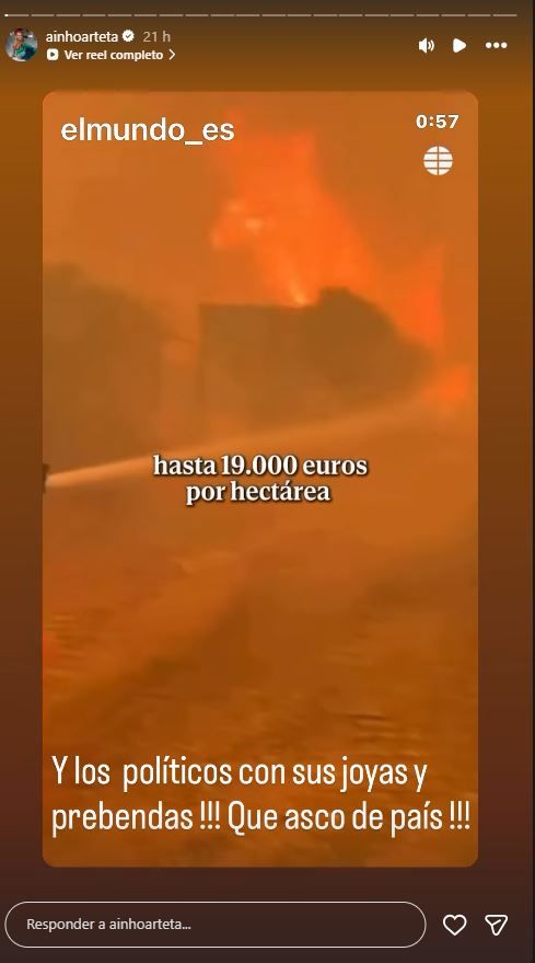 Historias de Ainhoa Arteta en Instagram