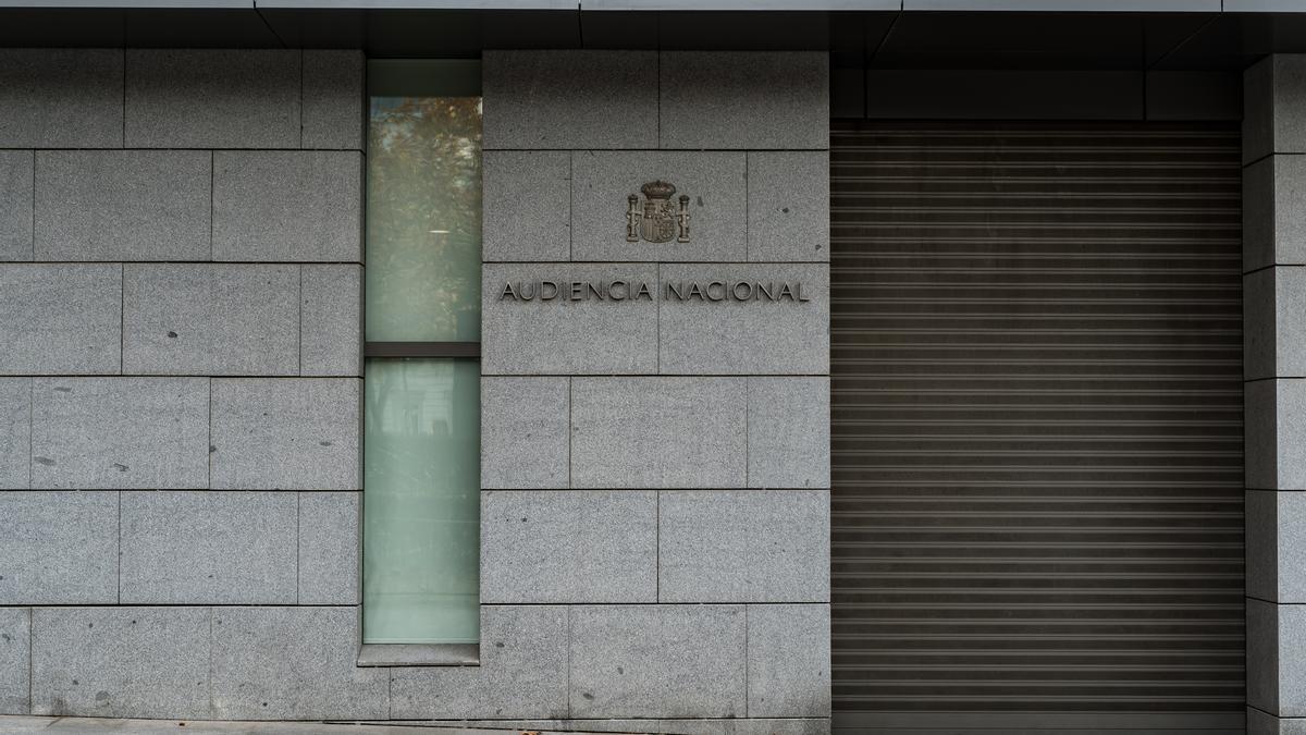 Exterior de la Audiencia Nacional, en Madrid.