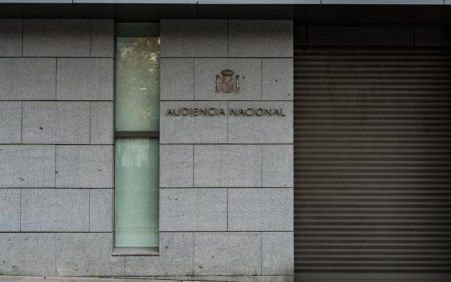 Exterior de la Audiencia Nacional, en Madrid.