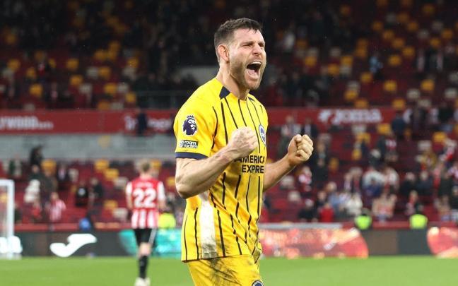 El exfutbolista inglés James Milner, durante un partido de la pasada temporada en el Brighton.