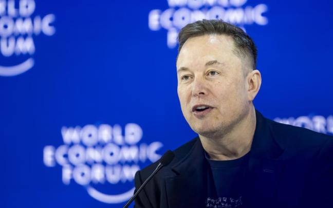 Elon Musk, durante su comparecencia en Davos.